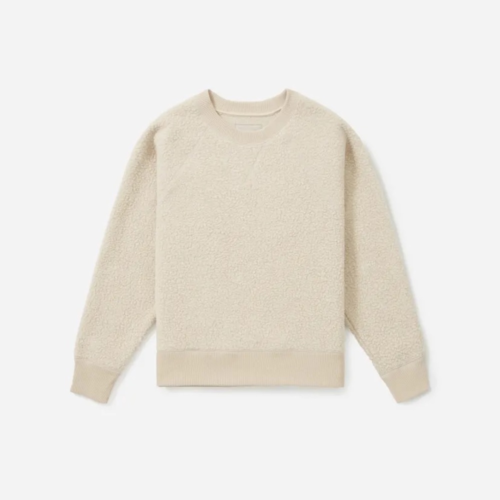 Everlane ReNew Fleece Raglan Sweatshirt in Oat